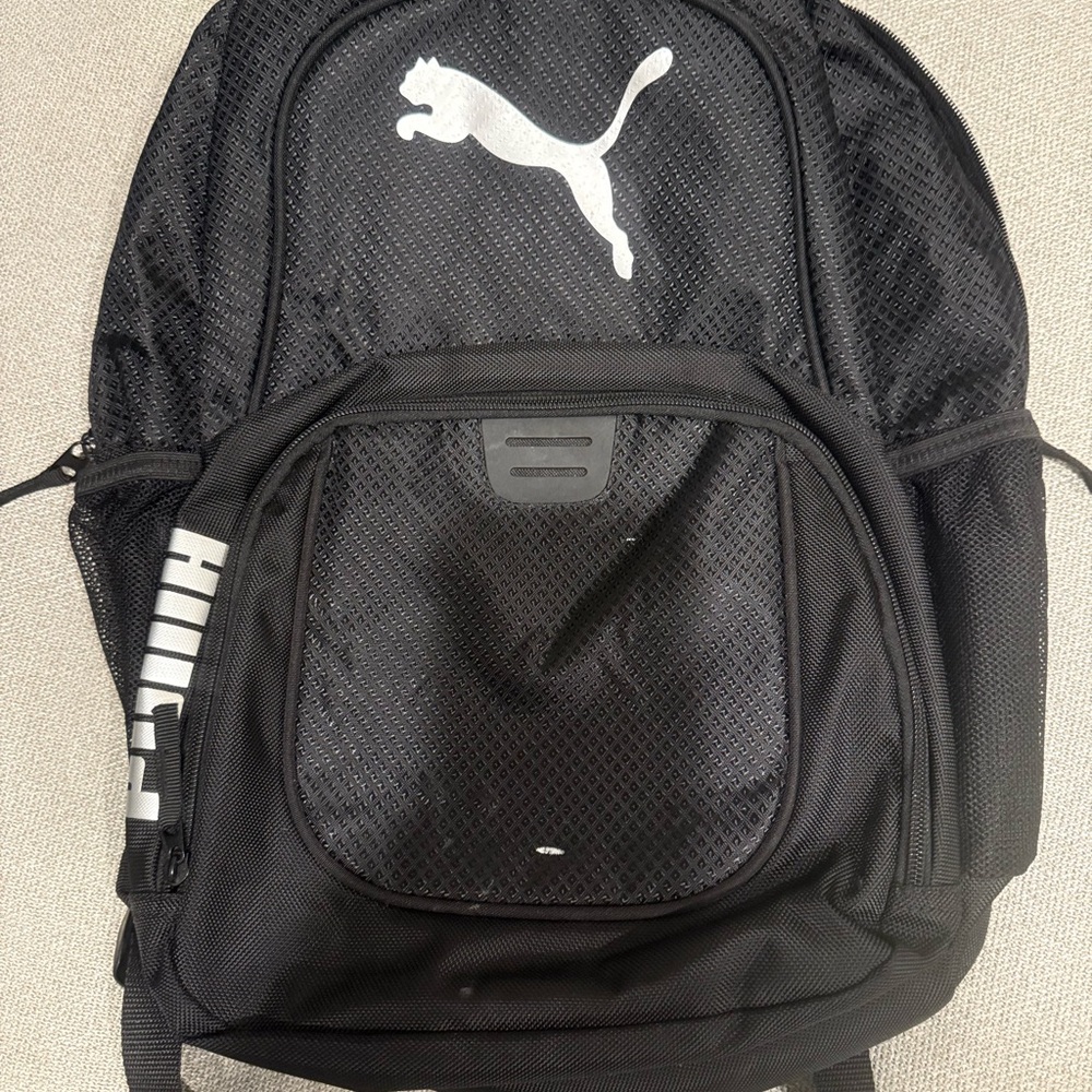 Puma Black Mesh Backpack